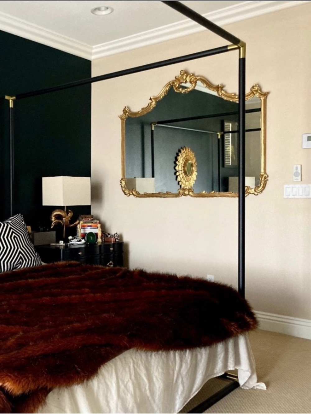 ♥️ Antique Giltwood over mantle mirror, Labarge original
